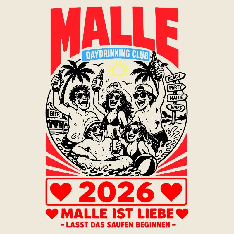 Malle 2026 Daydrinking Crew Lasst das saufen...