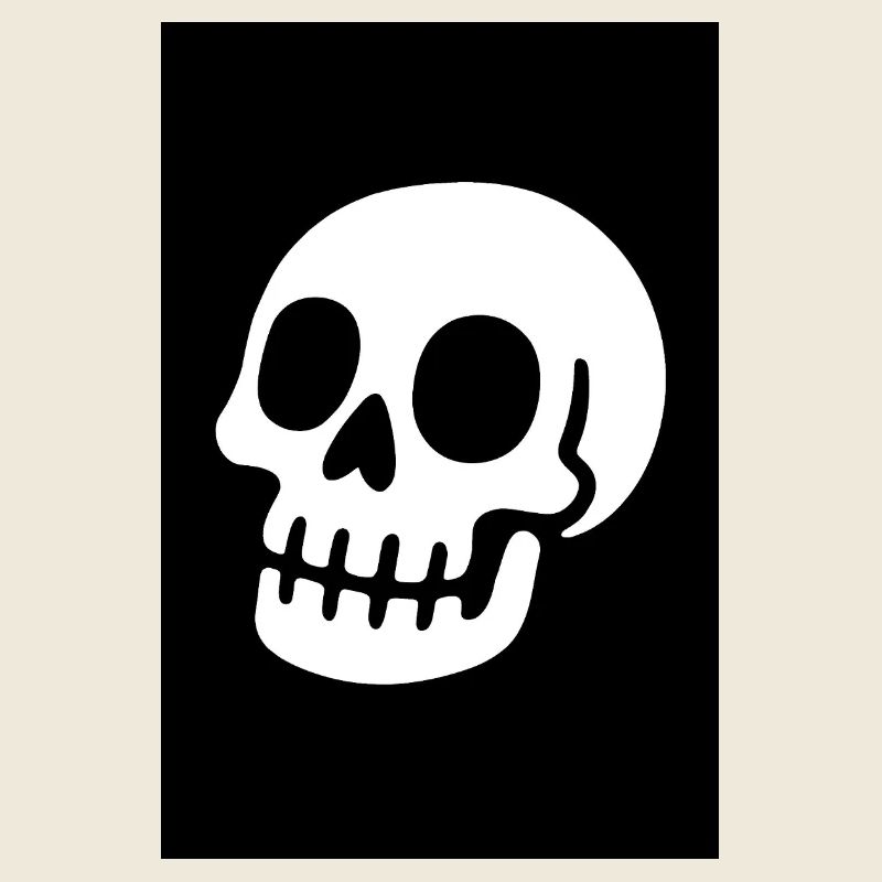 Minimalist_Two Tone_Skull_Illustration_In_Bold_