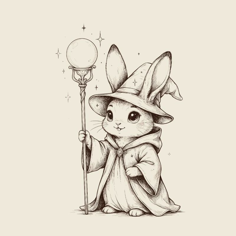 Rabbit Mage with Star Staff