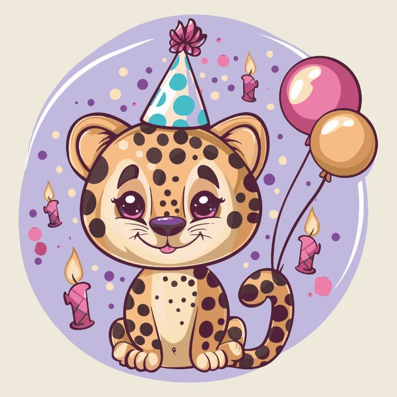 Leopard Geburtstag Comic