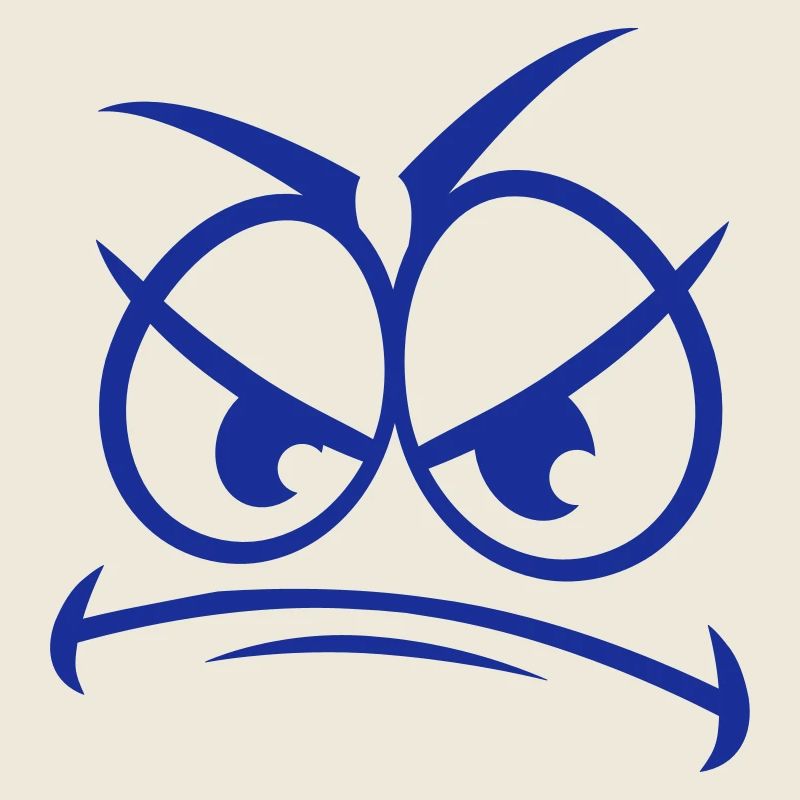 Böses Gemeines Wütendes Comic Gesicht