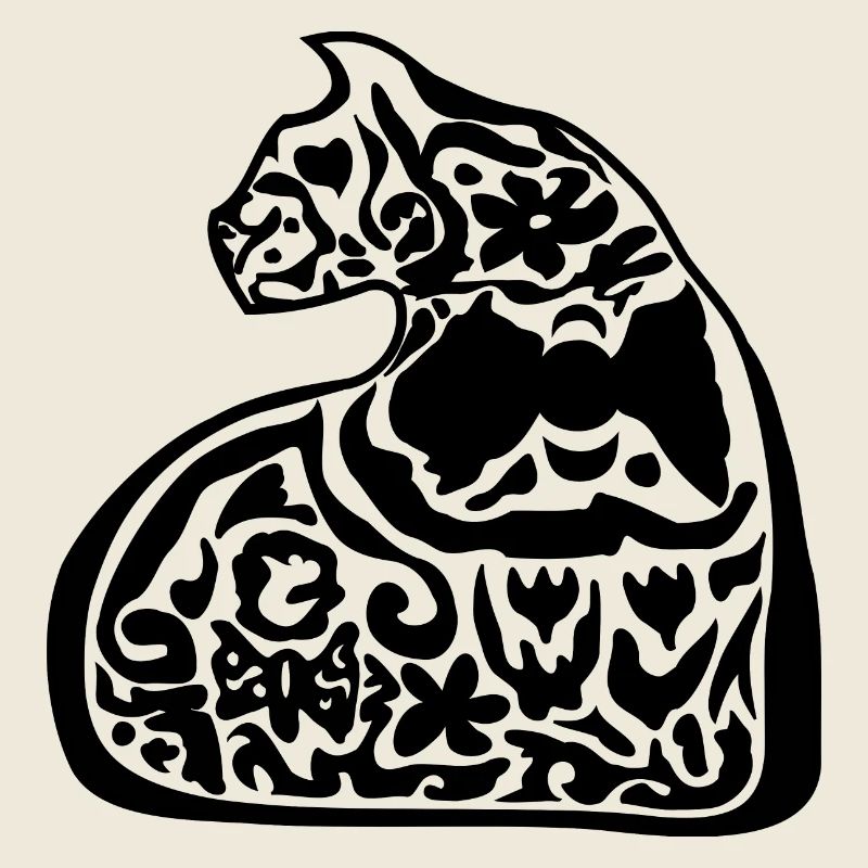 Elegant cat shape