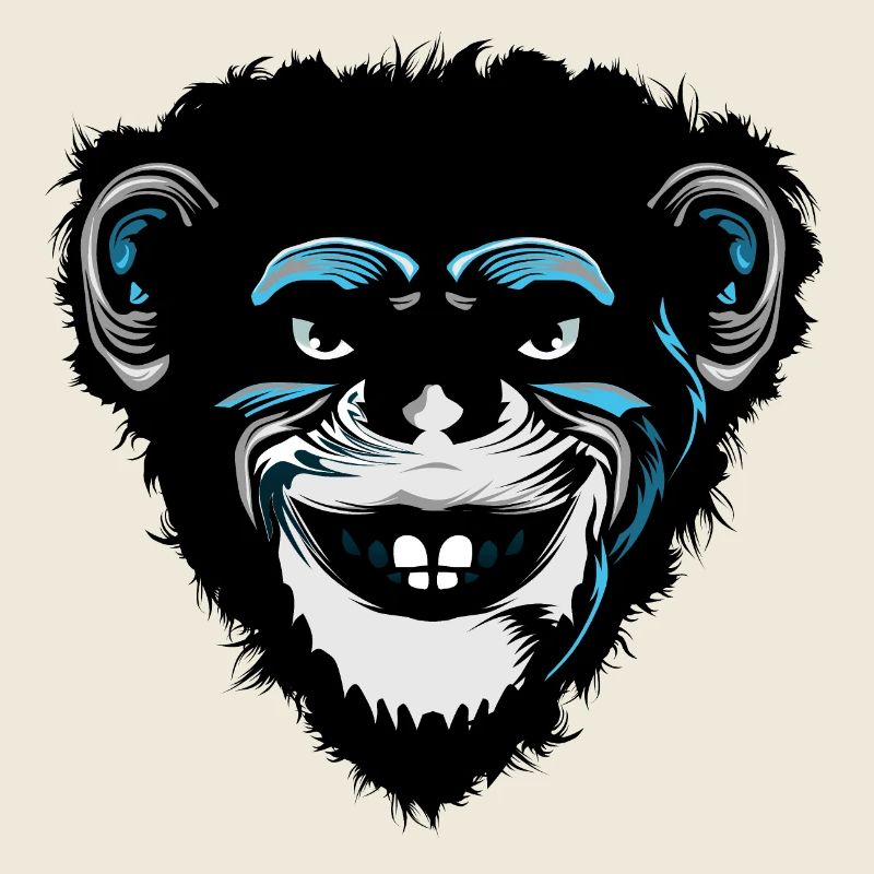 tete singe chimpanze macaque dessin 709 A
