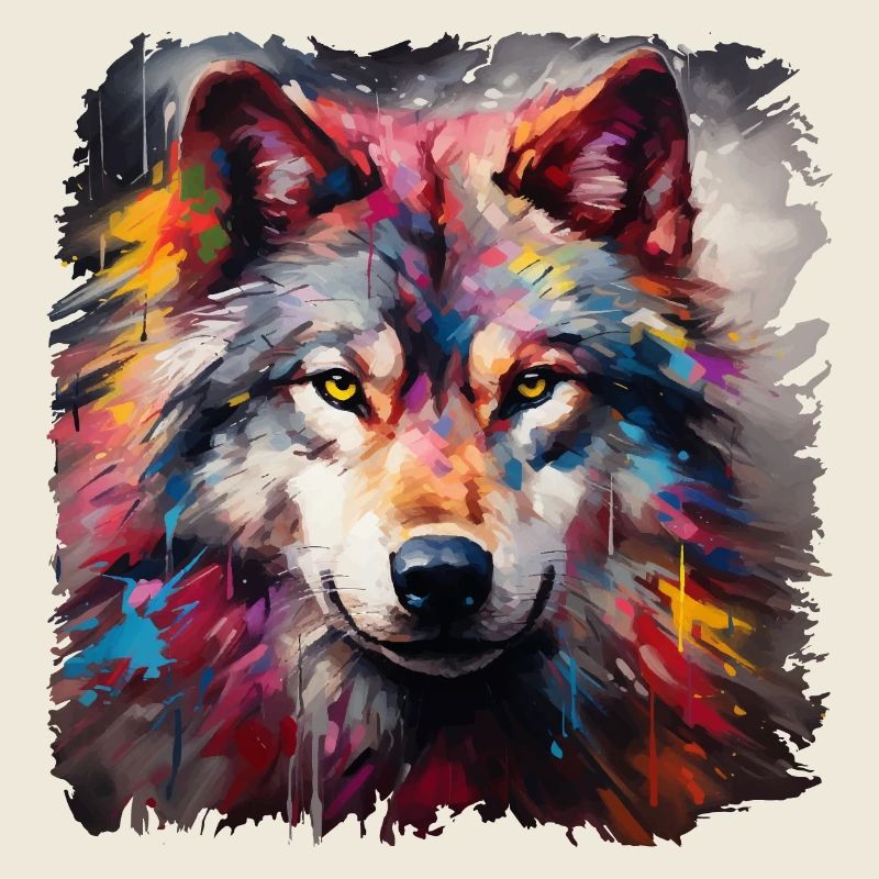 Geschenk Wikinger Wolf Krafttier Schamane Odin