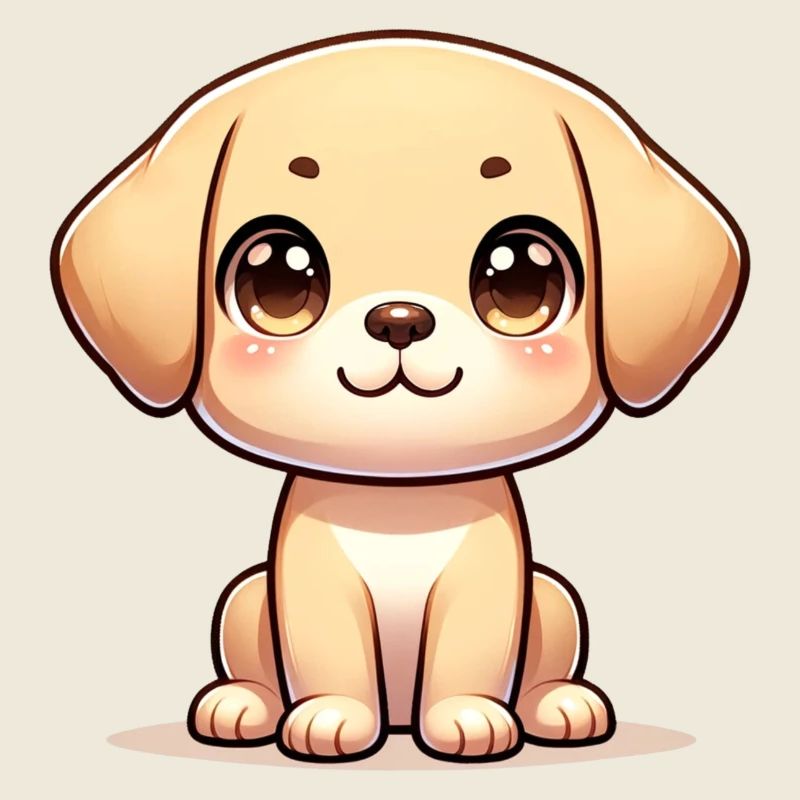 Illustration numérique de chien Labrador mignon