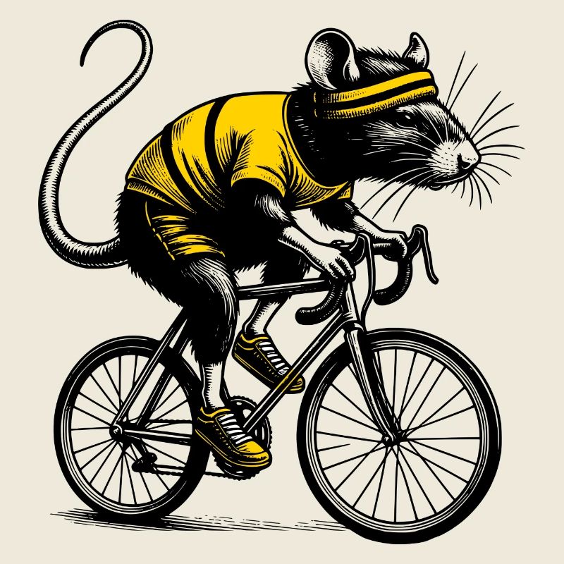 Cycling Cute Rat