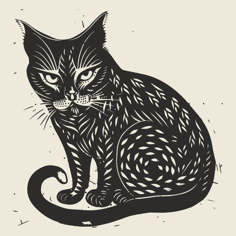 Chat noir chaton chaton Punt ronronner