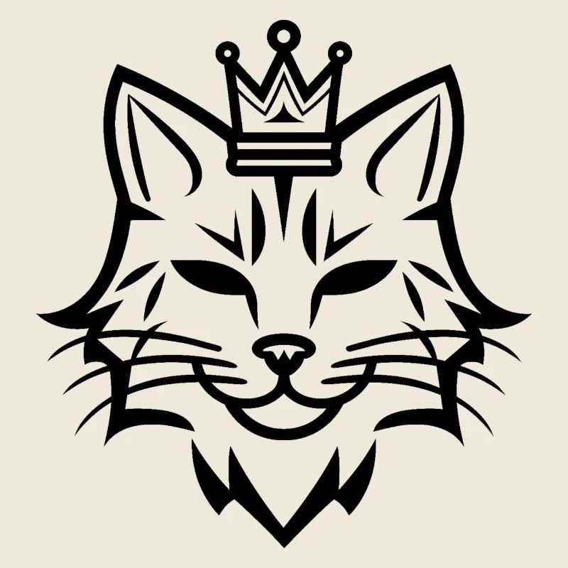 Chat avec petite couronne