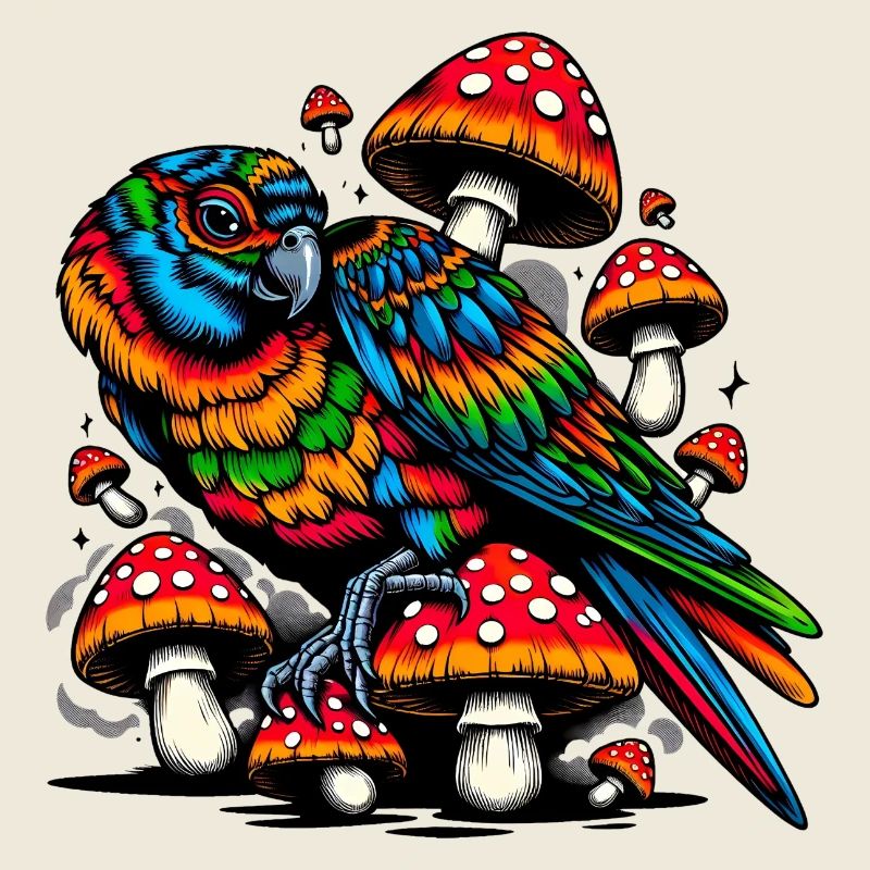 Psychedelic Parrot Paradise