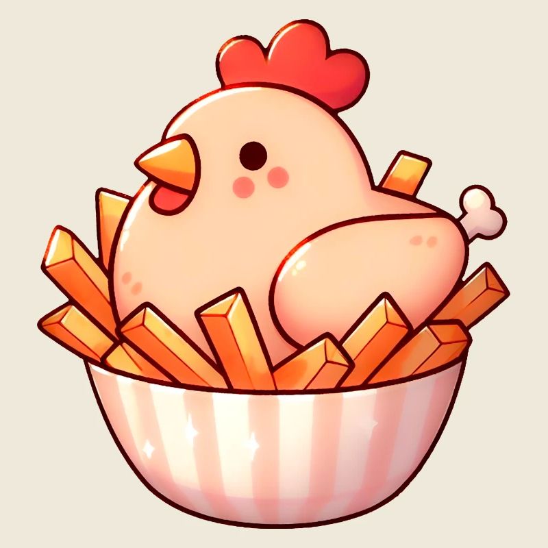 chicken - poulet - frite
