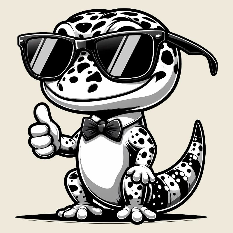 Gecko with sunglasses