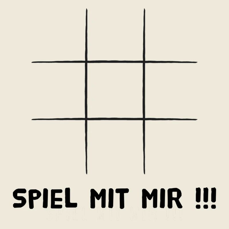 Leeres Tik tak to oder Käsekästchen, Spiel mit mir