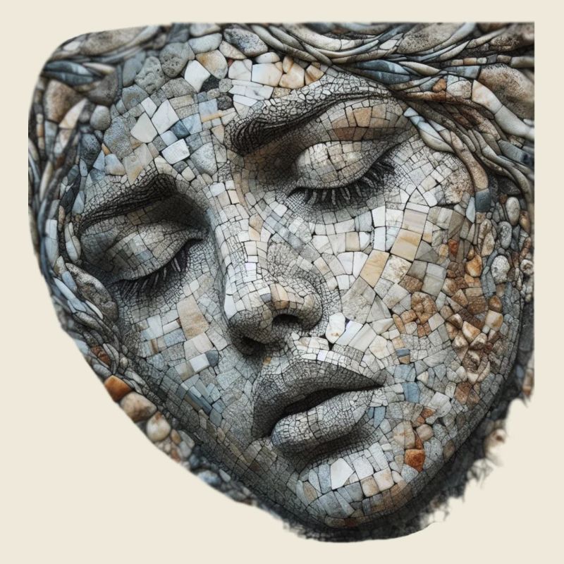 Frau aus Mosaik