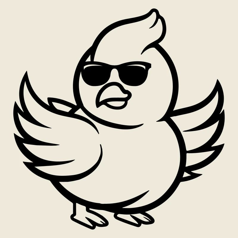 taube comic sonnenbrille