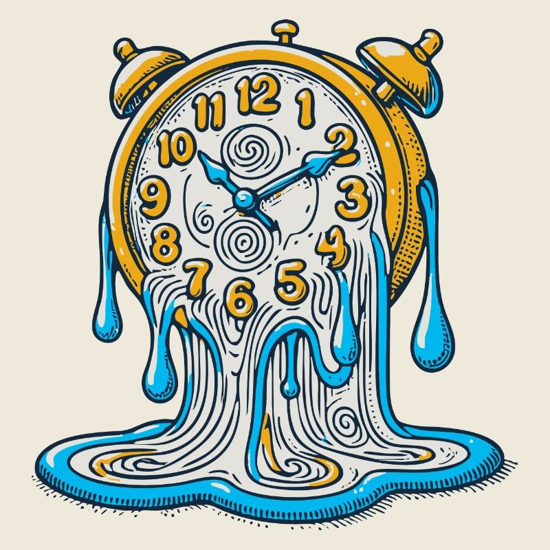 Schmelzende Uhr – Surreales Kunstdesign