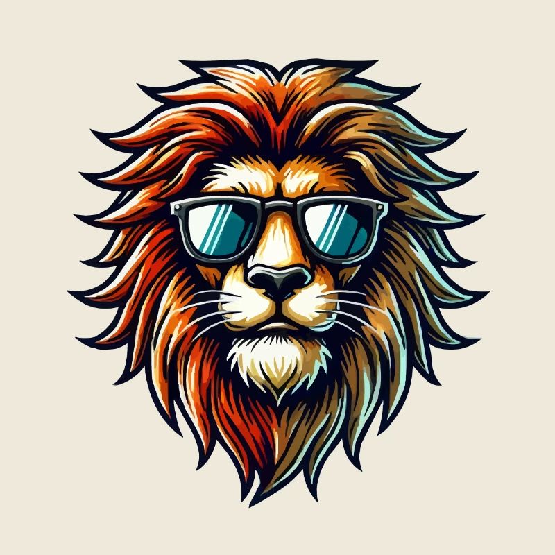 Lunettes de soleil bande dessinée Lion