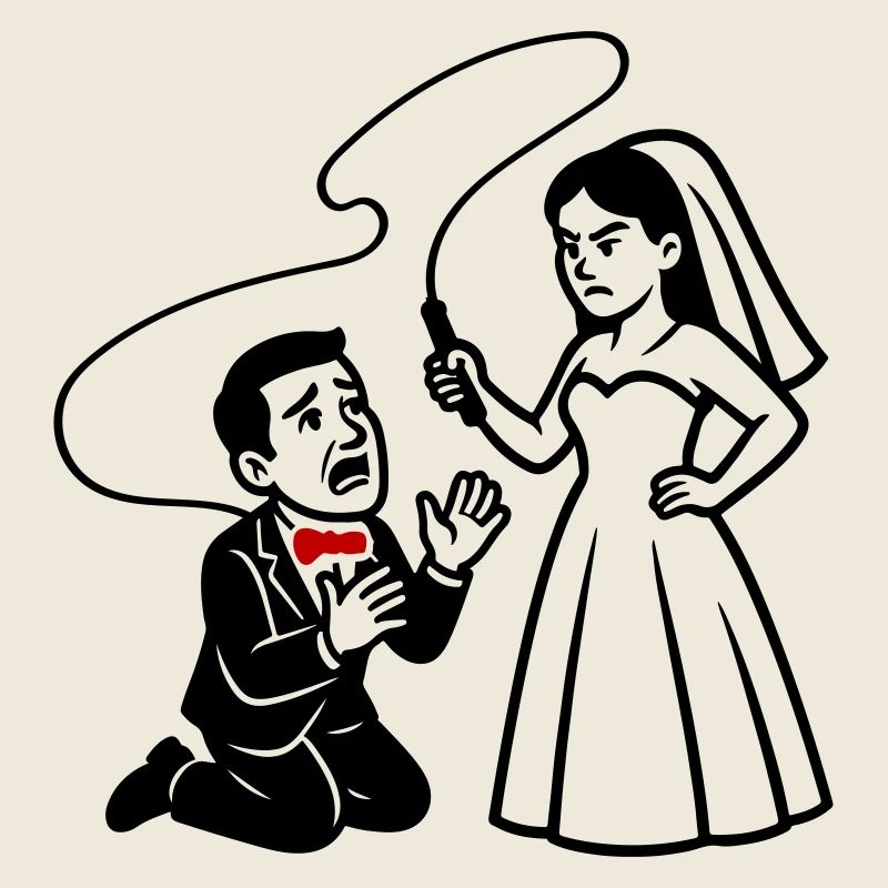 Ehepaar Hochzeit Peitsche