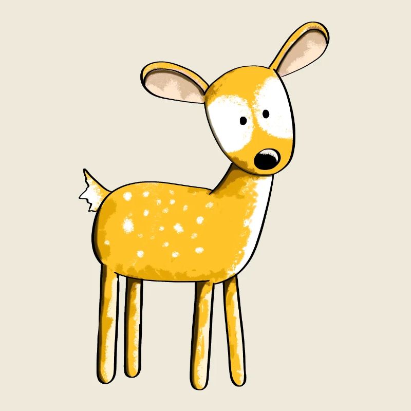 Faon mignon - cerf - cerf - renne - cerf - bande dessinée