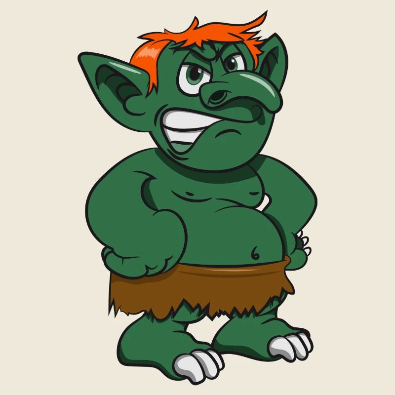 Troll Dangerous Cartoon Wooing Grimly Maerchen