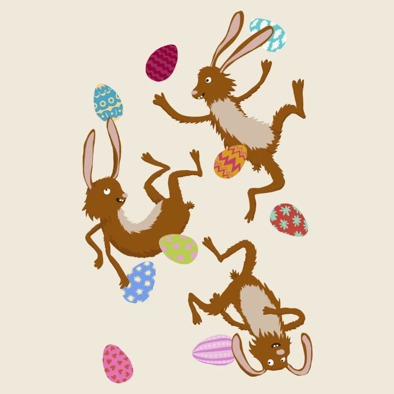 fallende Osterhasen