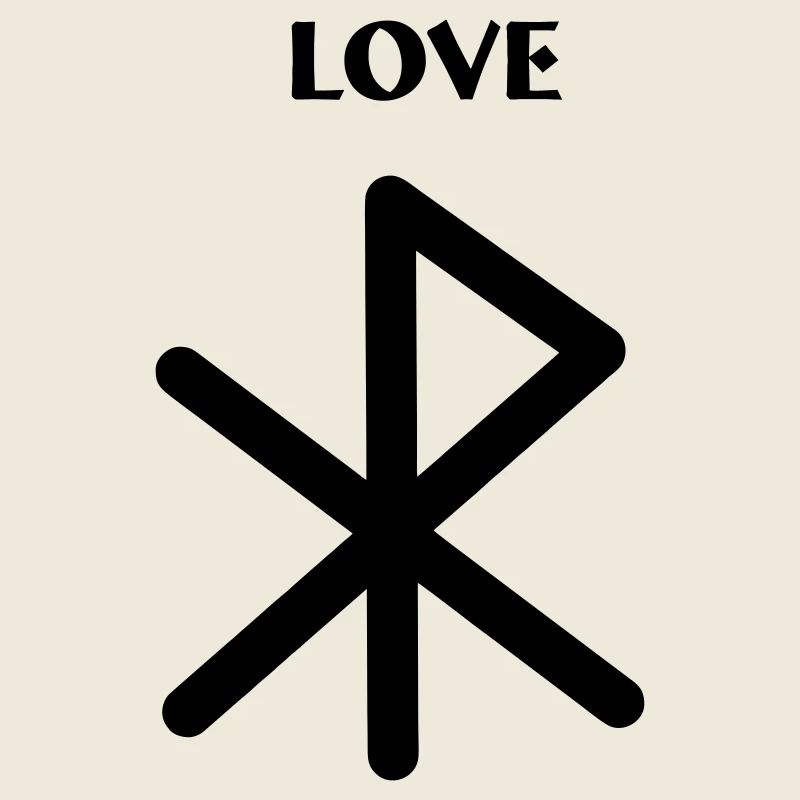 Aimer les runes vikings avec le texte LOVE