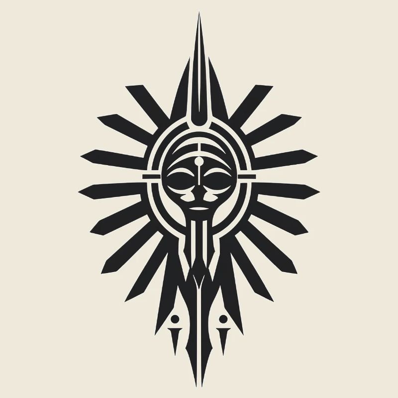 Anunnaki Kopf Aura Illustrations Design