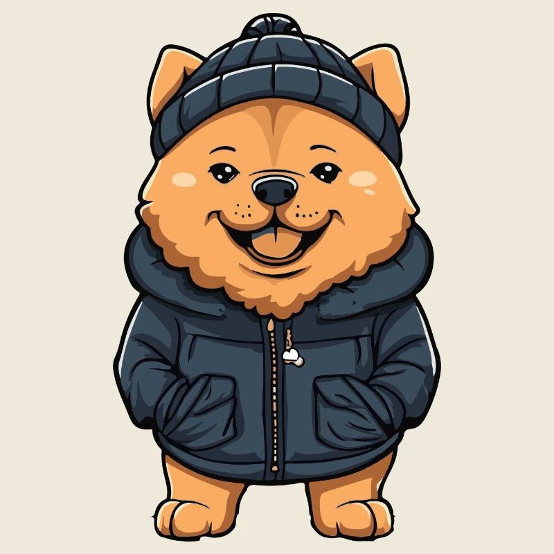 Chow Chow Dog Cartoon
