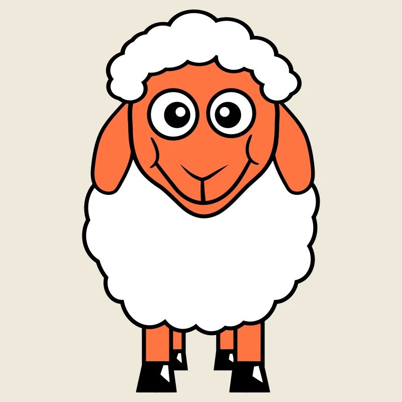 Sheep Baby Stands Cute Cute Lamb Child Cool Comic