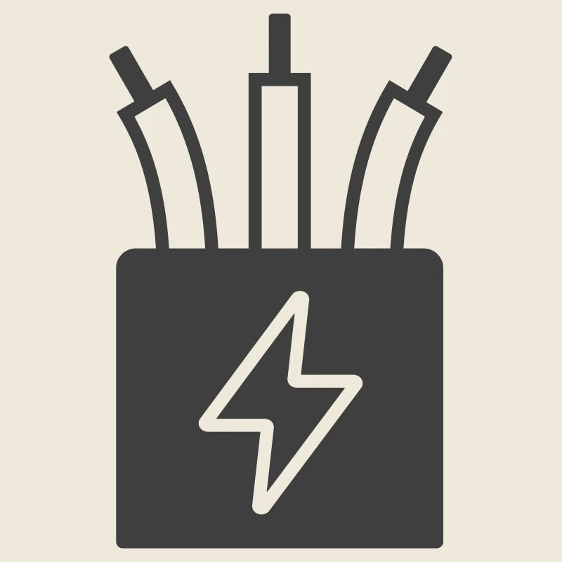 Câble électrique Alimentation Icône Logo