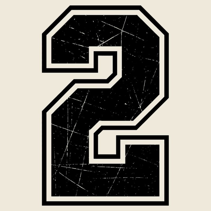 Numéro deux Contour Scratch Texture