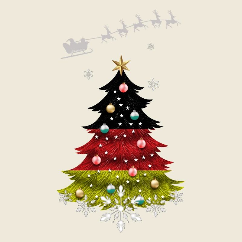 Christmas tree with Germany flag