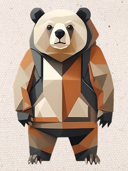 Polypanda Panda Low-Poly