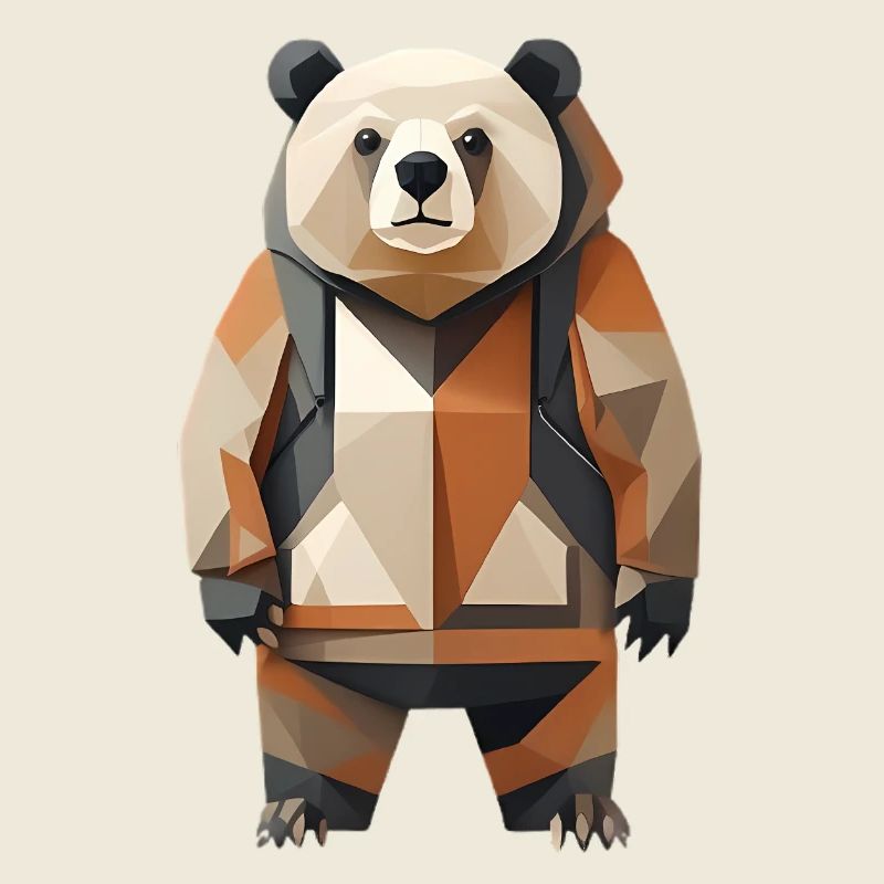 Polypanda Panda Low-Poly