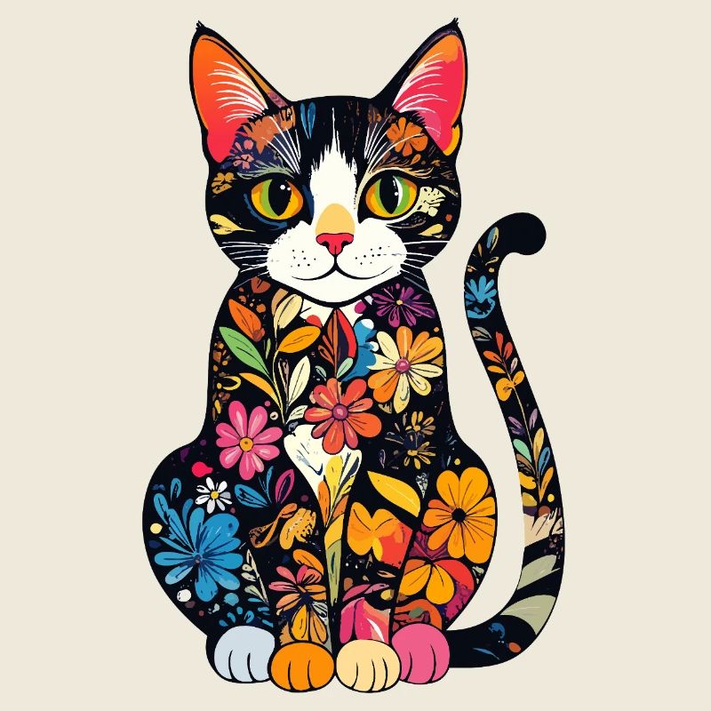 Blütenkatze Farbexplosion