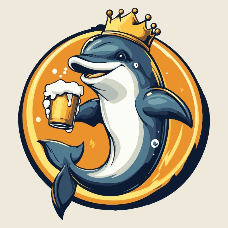 Bande dessinée de bière de dauphin
