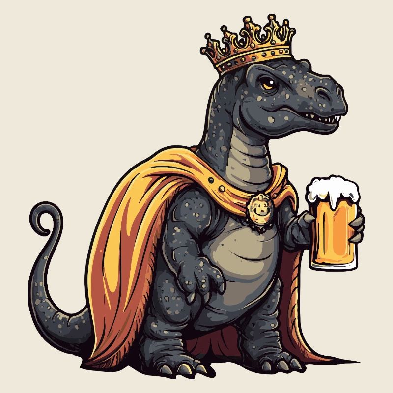 Dinosaure Brontosaure Bière Drôle