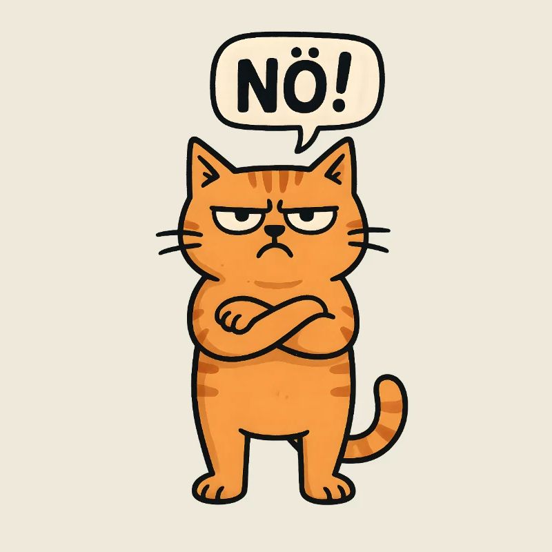 Nö Katze lustiger Büro Spruch