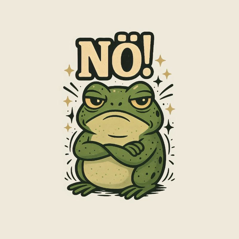 Statement Frosch Nö Fun Design Nein