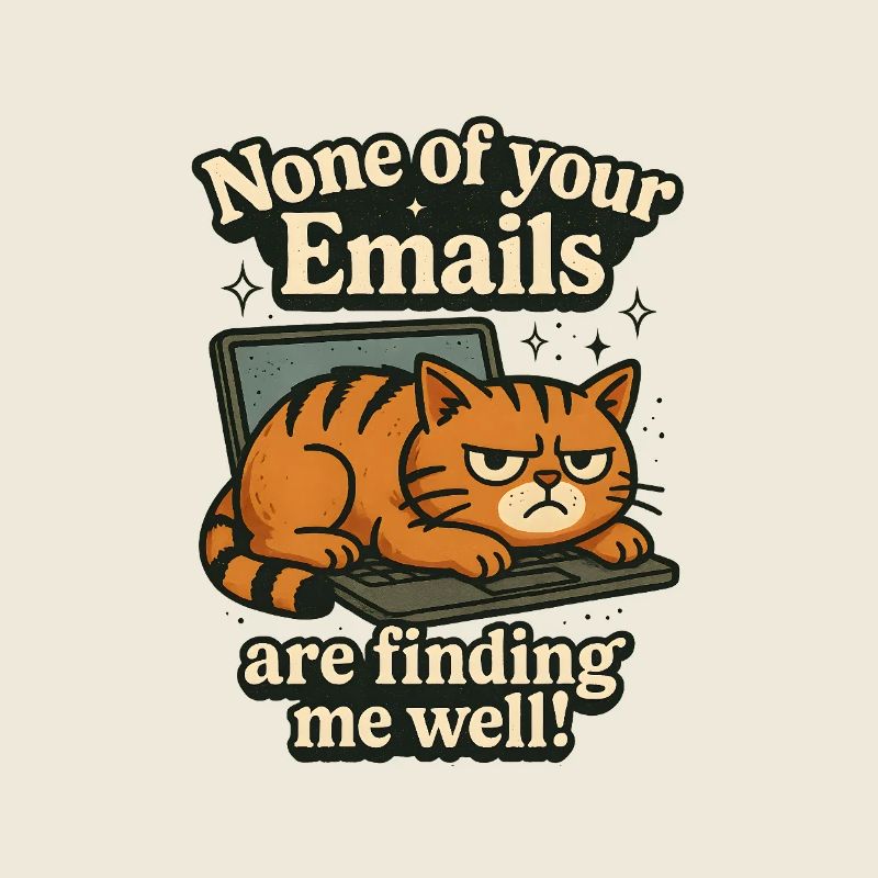Email Office Drôle de déclaration avec chat