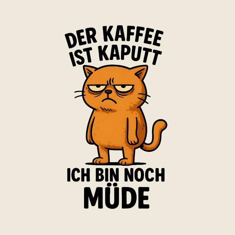 Le café est cassé drôle de chat