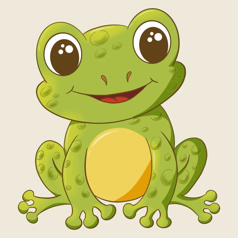 niedlich lächelnder Comic Frosch