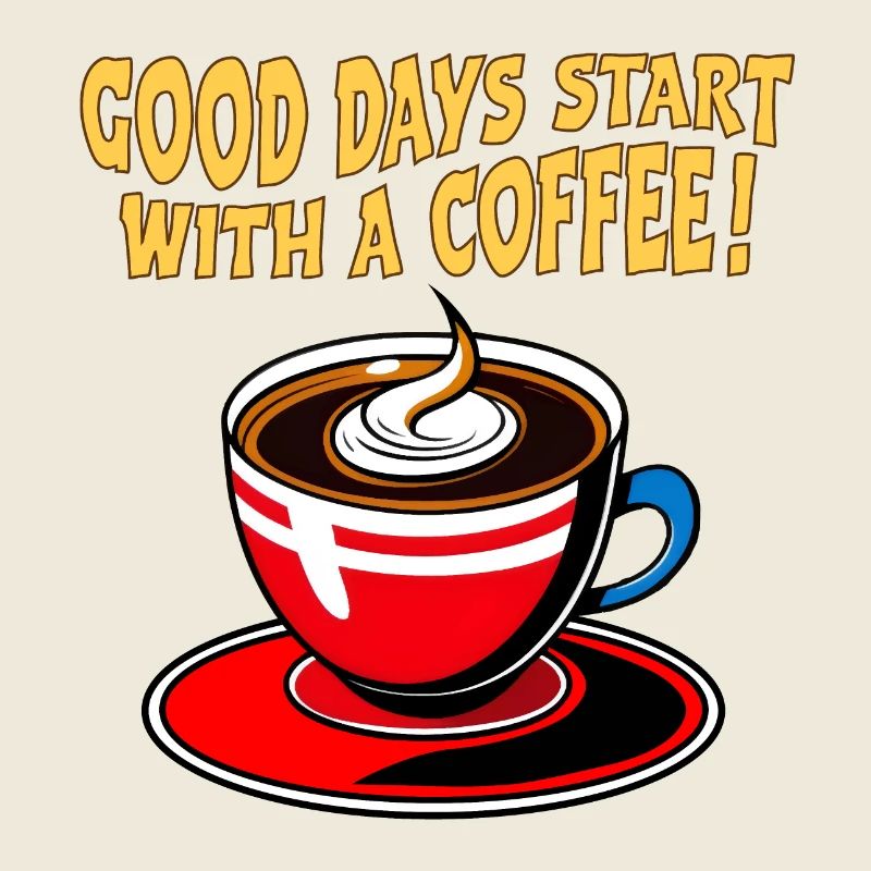 Gute Tage beginnen mit einem Kaffee!