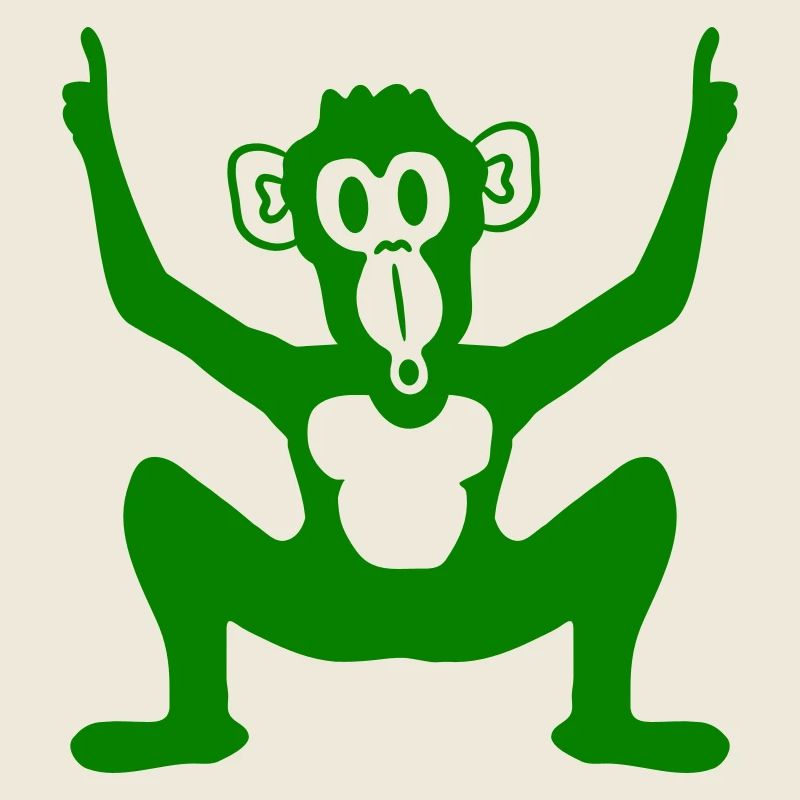 Funny Party Monkey Holding Finger Hands Up Fun DJ