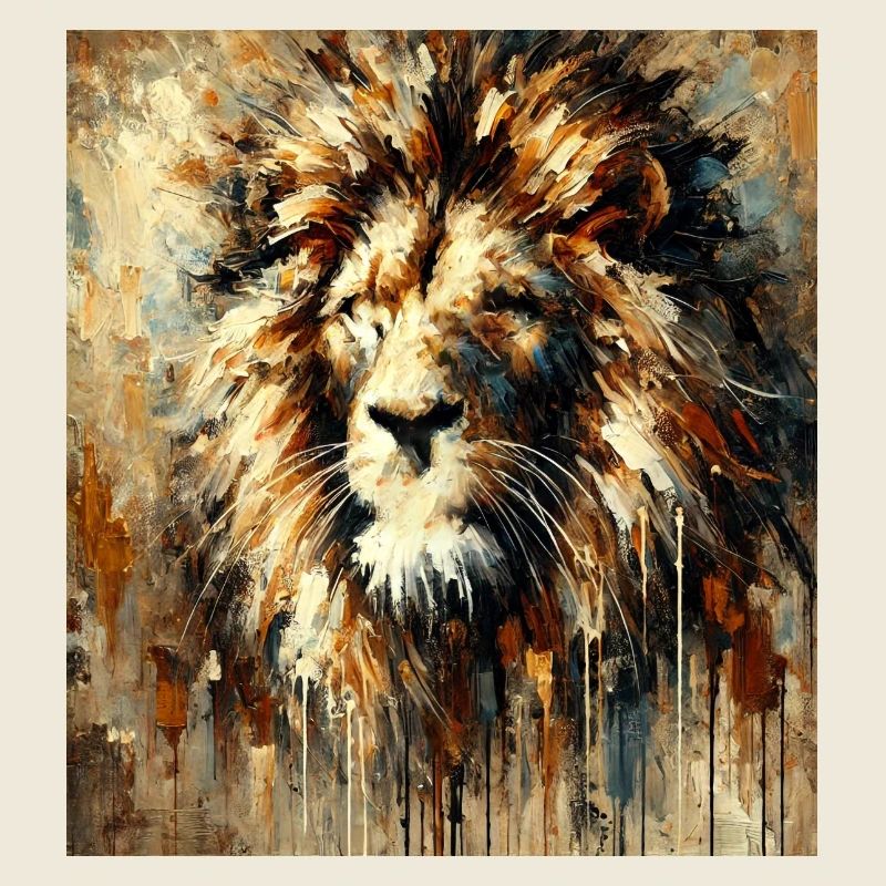 Abstract Lion Face