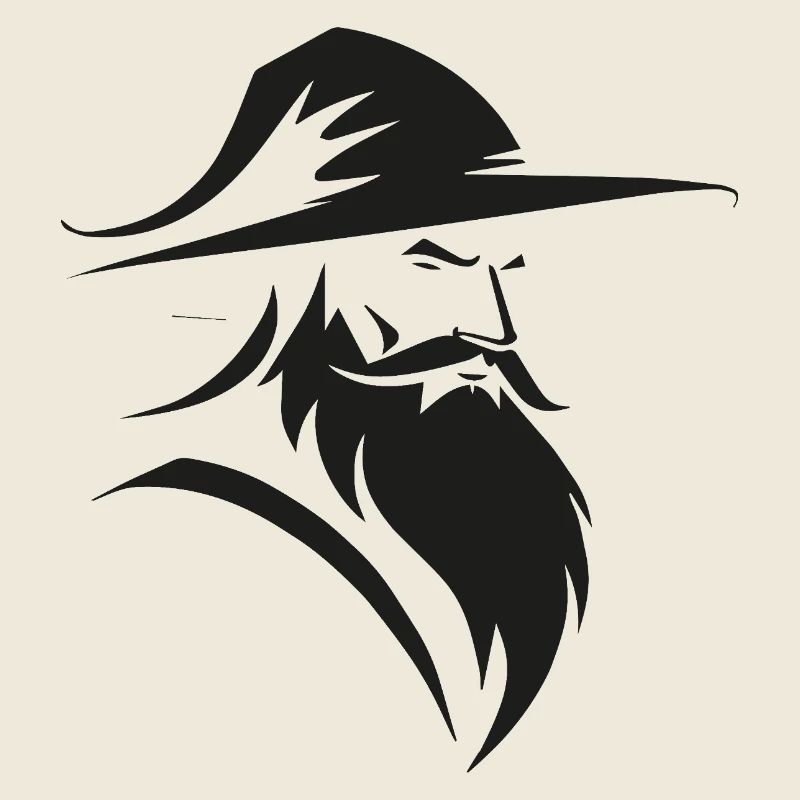 Sorcier - Logo Fantasy Simple