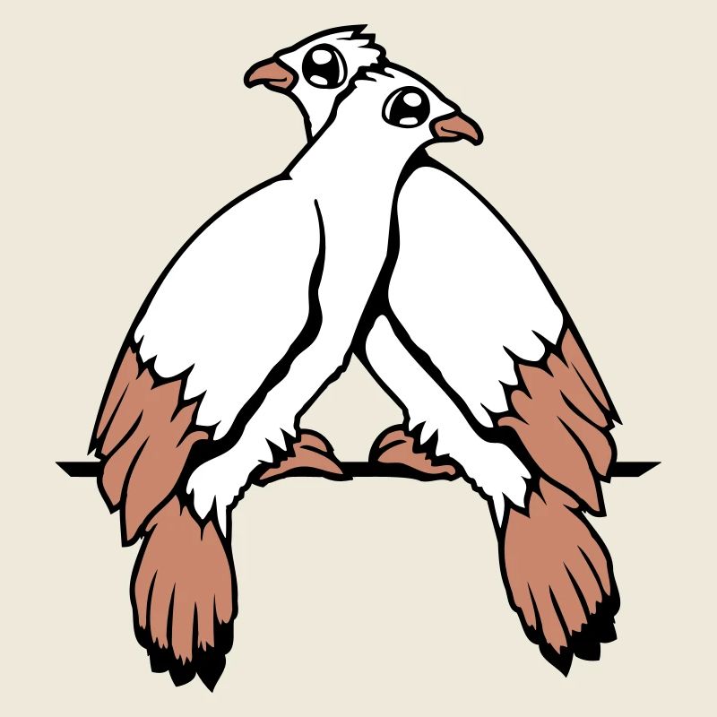 2 colombes oiseaux deux amis sat paire de câbles