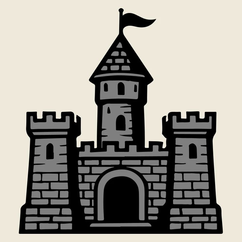 Symbole du château mur de pierre