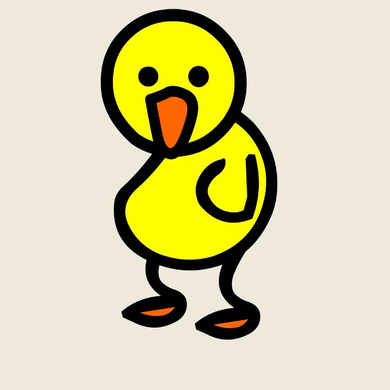 Vogel guckt.