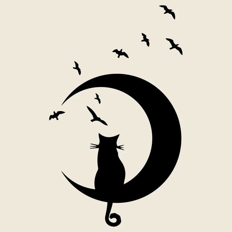 KATZE AUF MOND