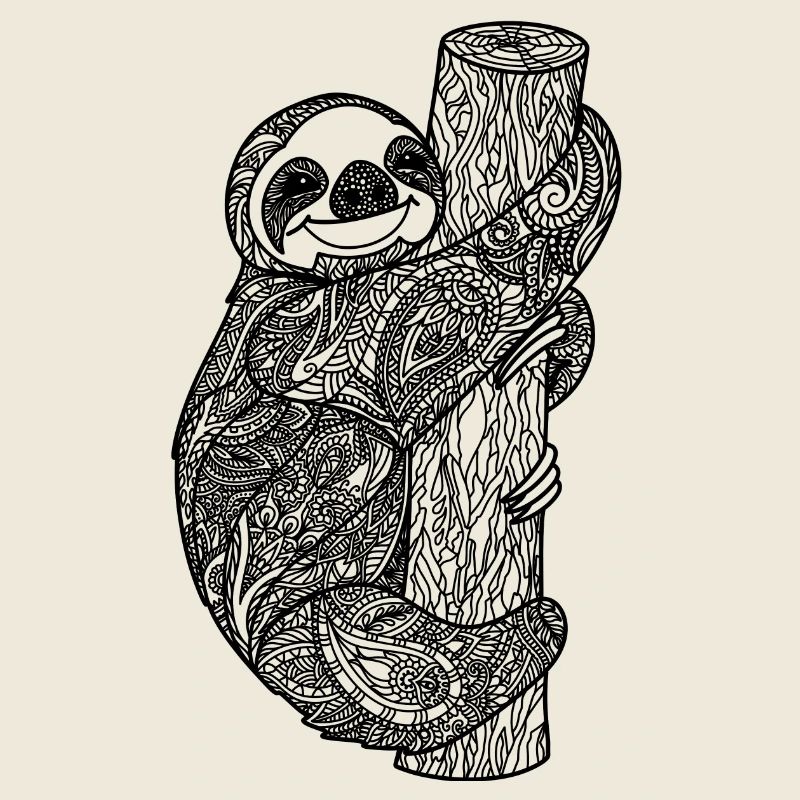 Sloth zentangle